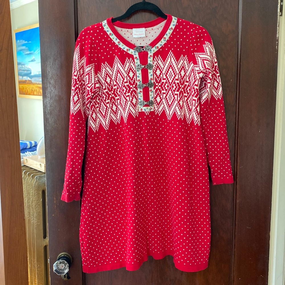 Hannah Anderson Girls Red Holiday / Christmas Dress